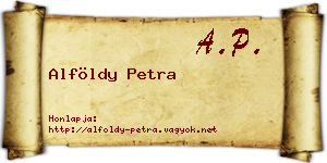 Alföldy Petra névjegykártya